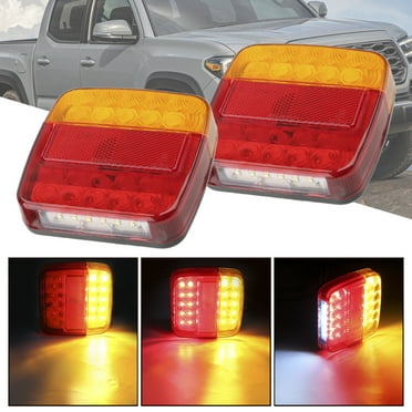 26 LEDs Tail Light Turn Signal Indicator 1 Pair Trailer Truck Caravan Taillight Rear Reverse Brake Stop Lamp Number Plate Light DC 12V