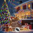 thumbnail image 2 of Meteor Shower Lights Outdoor Christmas Lights UL Certified Falling Rain Drop Snowfall Icicle Cascading String Light for Xmas Holiday Tree Wedding Party Garden Decor , 12 Inch 8 Tubes, 2 of 9