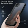 thumbnail image 4 of JETech Matte Case for iPhone 17e (2026) / iPhone 16e, Frosted Translucent Back Cover (Black), 4 of 6