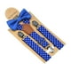 thumbnail image 3 of Conjunto de tirantes y pajarita para niños, accesorios de ropa ajustables, pinzas de metal, cómodos Azul, 3 of 9
