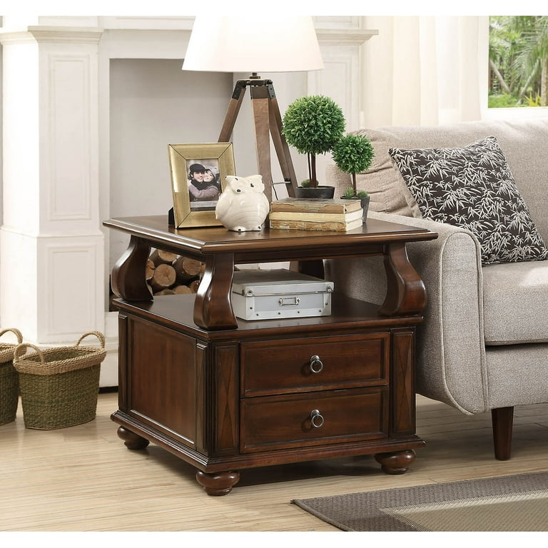 Walmart end tables with drawers discount