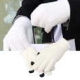 thumbnail image 3 of Guantes Wosthever Completos de Visón Térmicos Color Blanco Tamaño Libre, 3 of 6