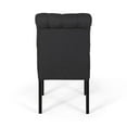 thumbnail image 5 of Noble House Broxton Indoor 37.50" Upholstered Dining Chairs, Set of 2, Gray, Matte Black, 5 of 5
