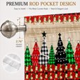 thumbnail image 3 of AshasdS Farmhouse Plaid Christmas Trees Window Valance Rustic Holiday Short Curtain Rod Pocket for Kitchen, 3 of 5
