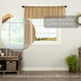 thumbnail image 6 of VHC Brands Tobacco Cloth Khaki Fringed Valance Farmhouse Cotton Window Treatment for Your Primitive Country Kitchen or Bathroom 16x72, 6 of 8