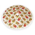 thumbnail image 2 of Christmas Tree Skirt, Cute French Fries Hamburger Christmas Tree Decorations Indoor, Tree Skirts Mat With Tassel Trim for Halloween New Year Holiday Christmas Party Decor 36 Inches, 2 of 7