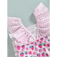 thumbnail image 5 of Aunavey Toddler Baby Girl Swimsuit Sleeveless Ice-Cream Ruffle One Piece Onesie Bathing Suit Summer Clothes Outfit, 5 of 7