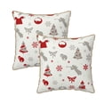 thumbnail image 1 of Velvet Decorative Throw Pillow Covers Set of 2, Soft Square Cushion Cover with Invisible Zipper Christmas Xmas Tree Snow Printing, 20"x20", 1 of 7
