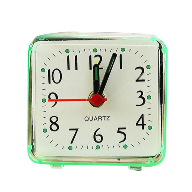 Reloj portátil Yuarrent Rectangular alimentado por batería sincronización ajustable Verde