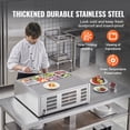 thumbnail image 6 of VEVOR Refrigerated Condiment Prep Station, 140 W Countertop Refrigerated Condiment Station, with 8 1/6 Pans, 304 Stainless Body and PC Lid, Sandwich Prep Table with Stainless Steel Guard, ETL, 6 of 9