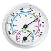 HGYCPP 2" Temperature Humidity Gauge Analog Hygrometer for Indoor Office Home Room Outdoor No Battery Required Green