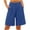 Blue, variant on Mgmyaa Women's Hiking Shorts Casual Loose Lightweight Cotton Linen Golf Shorts with Pockets