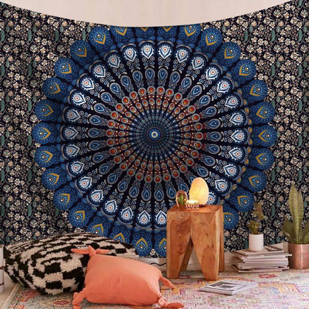 Mandala Tapestry Aesthetic,Boho Tapestry Wall Hanging,Taiji/Lotus/Peacock  Medallion Tapestries,Bohemian Wall Art Hippie Decor for Bedroom Living Room