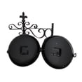 thumbnail image 3 of Double Sided Fine Wines Decorative Fleur De Lis Station Clock, 3 of 3