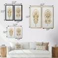 thumbnail image 4 of Designart "Golden Elegance Flower of Life III" Abstract Botanicals Framed Wall Art Set Of 2 - Modern Gold Gallery Wall Frame Set For Home Decor, 4 of 6