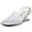 Silver, variant on Womens Fishnet Wedge Sandals Closed Suqare Toe Block Heel Breathable Braid Mesh Slingback Pumps With Adjustable Ankle Buckle For Summer Beach Casual Dressy