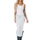 thumbnail image 1 of Lucakuins Vestido Midi para Mujer Slim Fit Verano Blanco Sin Mangas Cuello Redondo Alto Dividido Vestido Transparente Lucakuins  moda, 1 of 9