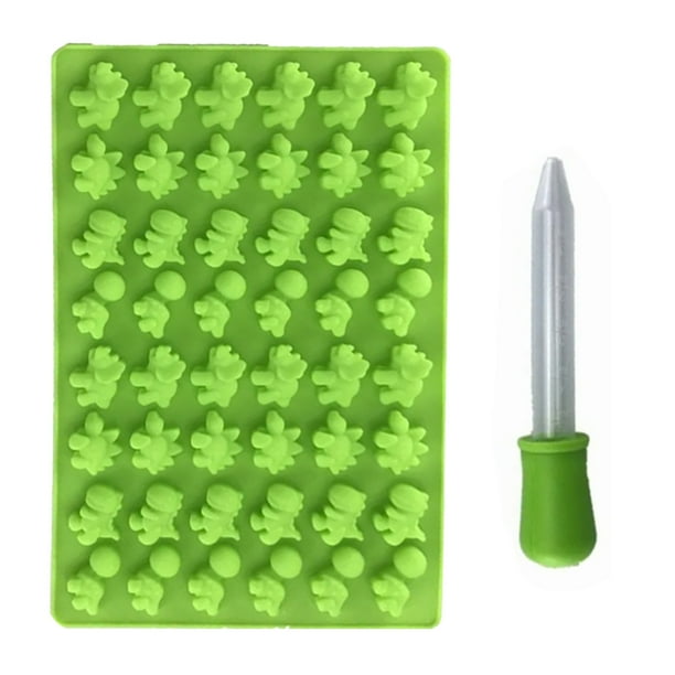 Molde de gomitas de dinosaurio, molde de silicona para pasteles de dinosaurio, moldes de silicona para hornear, molde de galletas de silicona, construcción robusta