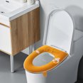 thumbnail image 4 of Latrodar Zipper Model Toilet Seat Household Embroidery Sitting Washer Safety Guaranteed niversal Toilet Seat Yellow Home Decor, 4 of 5