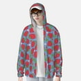 thumbnail image 4 of Haiem Hand Drawn Strawberry UPF 50+ Fishing Shirts for Men Long Sleeve UV Sun Protection Hoodie Non-Mask Outdoor Hiking Shirts, 4 of 9