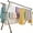 Sliver, variant on 63 Inches Clothes Drying Rack for Outdoor and Indoor, Foldable Heavy Duty Stainless Steel Laundry Rack, Portable Large Clothes Rack with 20PCS Windproof Hooks, Sliver