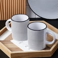 thumbnail image 4 of Stone Lain Daisy 32-Piece Dinnerware Set Stoneware, White and Black, 4 of 6