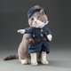 thumbnail image 2 of Disfraz de mascota divertido disfraz de pirata de Halloween disfraz de gato y perro fiesta-(policía) Afortunado Sencillez, 2 of 2