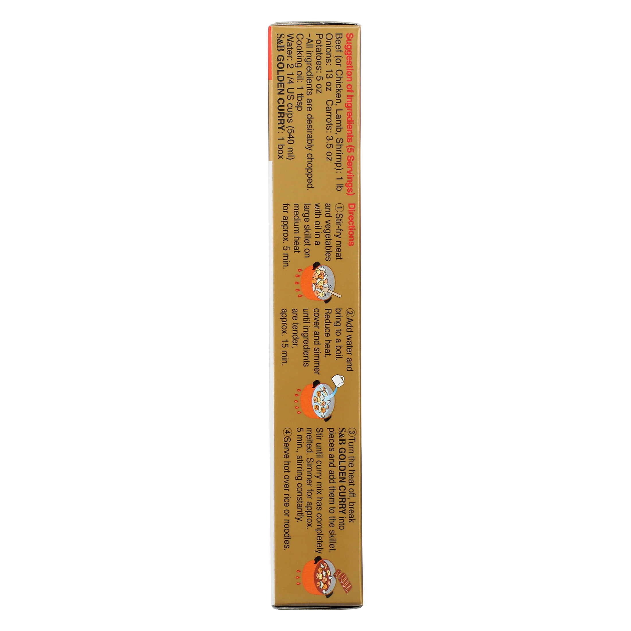 S&B Golden Curry Mild Japanese Curry Mix, 3.2 oz, 1 count Box