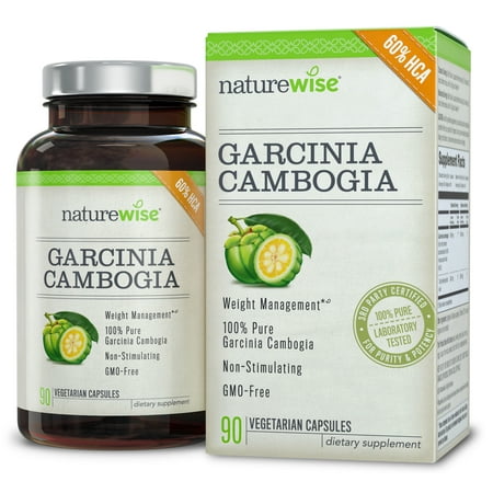 NatureWise Non-Stimulant Garcinia Cambogia Extract Plus Weight Loss Pills, 500 mg., 90