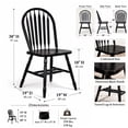 thumbnail image 2 of Selections Arrowback Windsor Dining Side Chair Black/Cherry Solid Wood Set of 2, 2 of 7