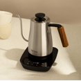 thumbnail image 2 of Hervidor Brim de cuello de cisne de 08 litros con mango de madera, fácil preparación, verter sobre café, té o bebidas calientes, 6 preajustes de temperatura variable, interfaz táctil inteligente capac, 2 of 5