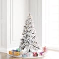 thumbnail image 4 of Vickerman 5' x 26" Flocked Atka Pencil Artificial Christmas tree, Warm White LED Lights., 4 of 4