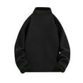 thumbnail image 3 of IYTR Men's Fleece Jacket Warm Winter Full Zip Up Outdoor Soft Thick Lightweight Jacket Coat for Men Black XXL, 3 of 5