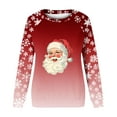 thumbnail image 4 of Womens Crew Neck Sweatshirt Xmas Funny Christmas Long Sleeve Shirts Comfort Casual Christmas Print Sweater Tops Fall Casual Trendy Sweatshirt Hooded Pullover Tops, 4 of 5