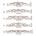 thumbnail image 3 of Natural Wooden Appliques & Onlays Wall Accent Trim Decorative Floral Carving Suitable For Cabinet Door Ceiling Furniture, 3 of 7