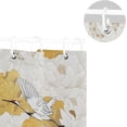 thumbnail image 5 of Coolnut Crane and Flower Shower Curtain for Bathroom Modern Bathroom Waterproof Washable Fabric Shower Curtains with 12 Hooks for Hotel Bathroom Bathtubs 60x72 Inch Home Decor, 5 of 6