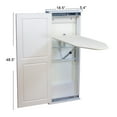 thumbnail image 2 of Household Essentials Iron ‘n Fold Wall Ironing Board Cabinet, Built-In Ironing Board, Sturdy MDF, Melamine Cabinet, 7 Height Settings, Mounts Securely to Wall, Includes Pad with Cover, White, 2 of 14