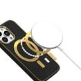 thumbnail image 5 of Phone Case for Apple iPhone 13 /6.1" Ultimate Leather Hybrid with MagSafe Compatible Bumper Gold Frame Protection Cover fit iPhone 13 - Black, 5 of 6