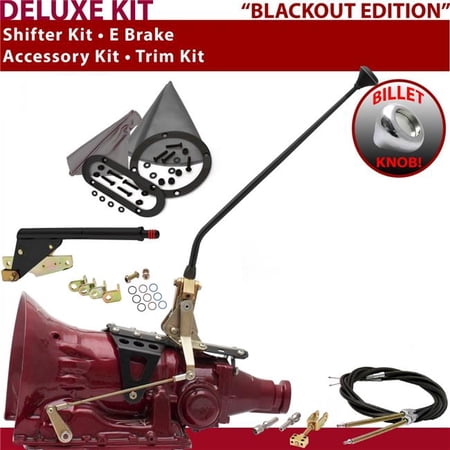 American Shifter 4L60 Shifter Kit Black 16 in. E Brake Cable Trim Kit for F282D