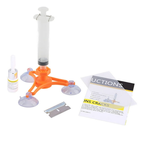 Triangular Windshield Repair Kit - Fix Glass Crack and Restore Windscreen with Resin Sealer