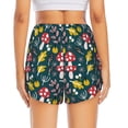 thumbnail image 4 of Uemuo Cartoon Leaf Mushroom Red Pattern Women's Athletic Shorts High Waisted Running Shorts with Liner Pockets Gym Elastic Workout Shorts-X-Large, 4 of 9