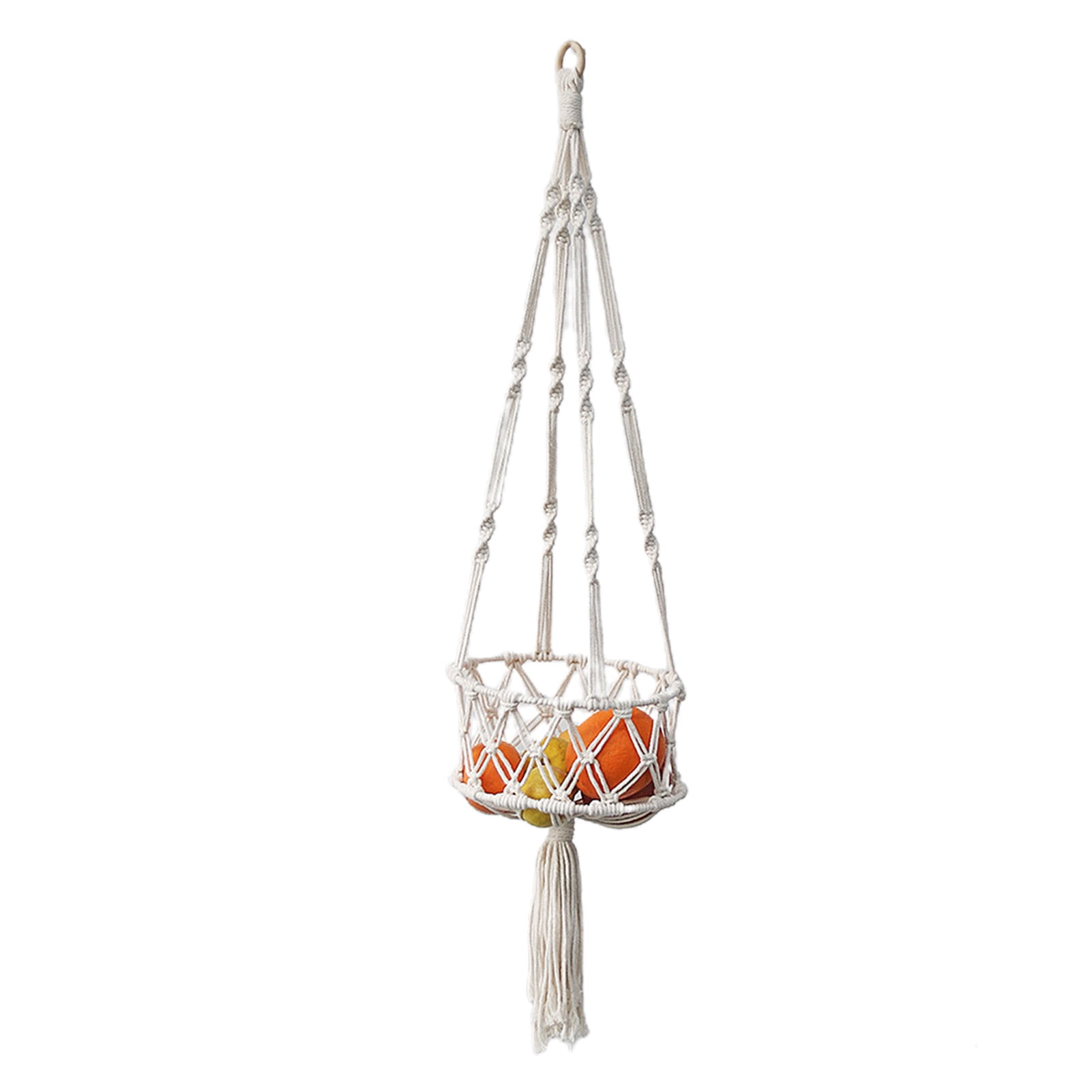 Tier Hanging Fruit Basket for Kitchen, Macrame Hanging Basket for Fruit