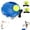 Base + 3pcs tennis ball, variant on Tennis Trainer Rebounder with Weighted Base, Tennis Ball Training Baseboard and High Elasticity Cord, Portable Tenniss Trainer Ball with String