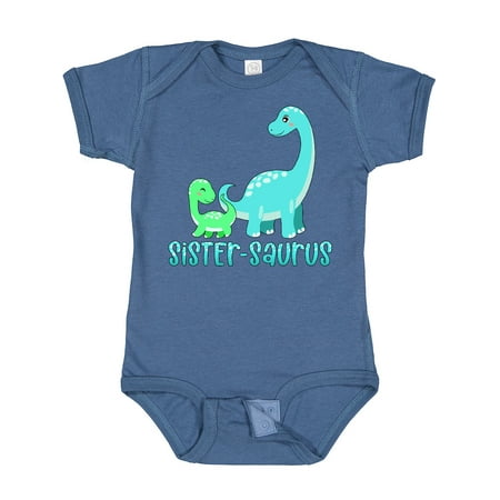 

Inktastic Sister-saurus Cute Brontosaurus Family Gift Baby Boy or Baby Girl Bodysuit