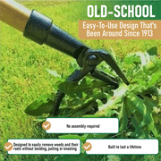 Grampas Weeder - The Original Stand Up Weed Puller Tool With Long Handle - Made With 4-Claw Steel Head Design - Easily Remove Weeds Without Bending, Pulling, or Kneeling