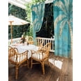thumbnail image 5 of nqOlkjepod Outdoor Curtains for Patio Waterproof, Coastal Beach Tree Green Outdoor Privacy Panels Grommet, Vintage Tropical Flower Plant Blackout Outside Curtains for Porch/Cabana 54"x108", 1 Panel, 5 of 8