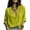 Green, variant on HAIJIE Women Split Notch Neck Half Placket Three Quarter Sleeve Loose Fit Blouse Solid Tone Crinkled Weave Warm Season Casual Everyday Layering Top Assorted Tone Garment Option (Beige,M)