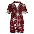 thumbnail image 5 of HOMBOM Christmas Pajamas for Women Loungewear Red Button down One Sets Holiday Xmas Ladies Pjs, 5 of 9