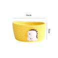 thumbnail image 1 of Cesta de almacenamiento de cuerda de algodón para niños, 1 piezas, 16x9CM, cestas de lavandería tejidas a mano, organizador de escritorio, animales de dibujos animados, estilo nórdico, 1 of 4