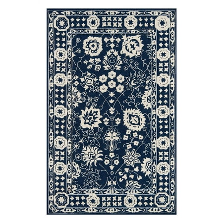 Momeni Veranda Polypropylene Hand Hooked Navy Indoor Outdoor Rug 5 Momeni Veranda Polypropylene Hand Hooked Navy Indoor Outdoor Rug 5